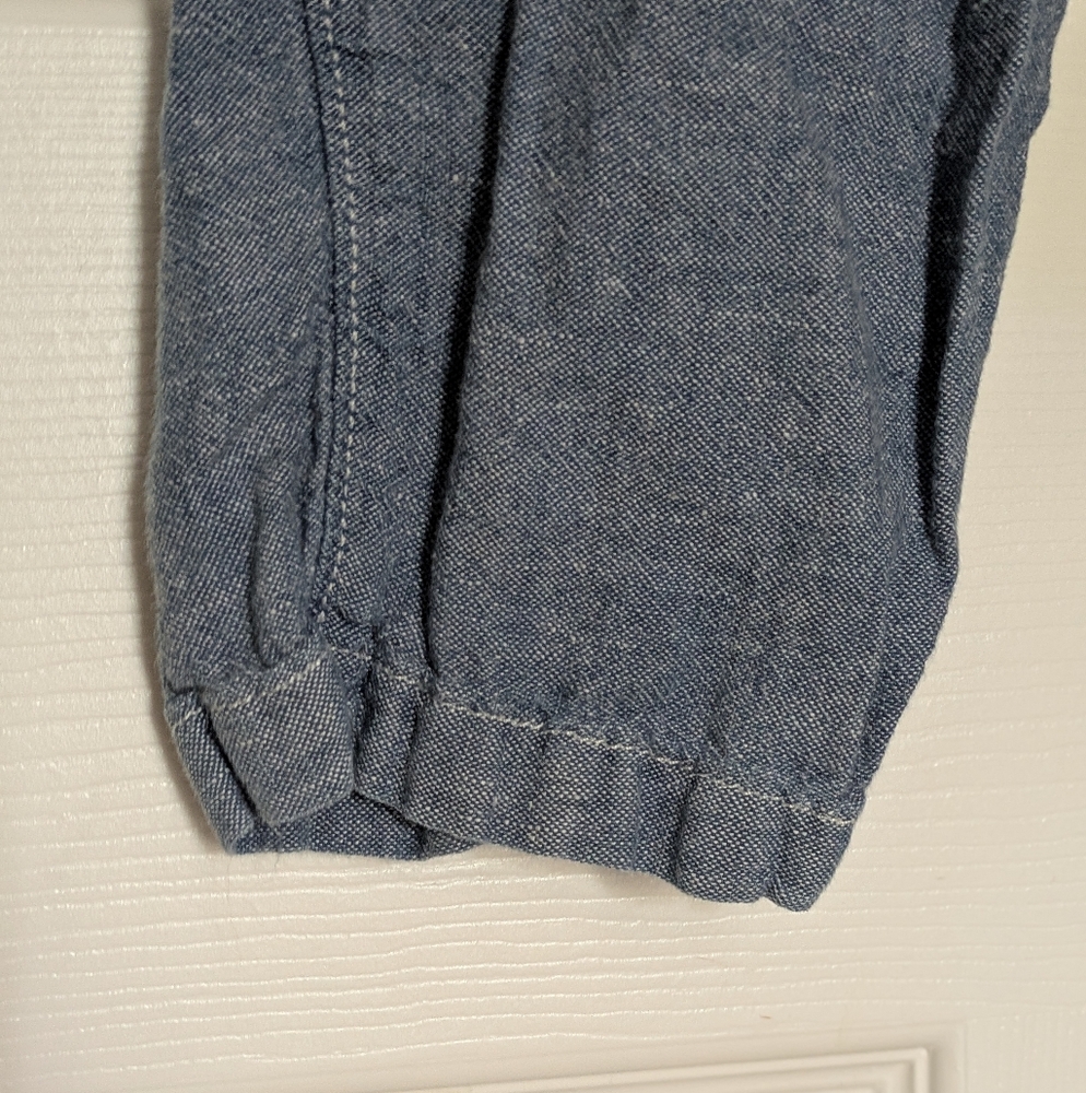 Levi's Women's Linen Blend Lightweight Tapered Ankle Blue Pants  Size 26 Casual - Picture 3 of 6